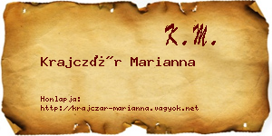 Krajczár Marianna névjegykártya
