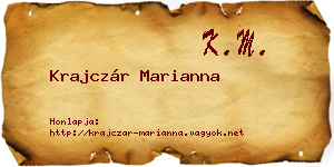 Krajczár Marianna névjegykártya